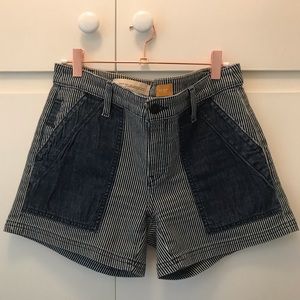ANTHROPOLOGIE Pilcro Stet RR Stripes Denim Shorts